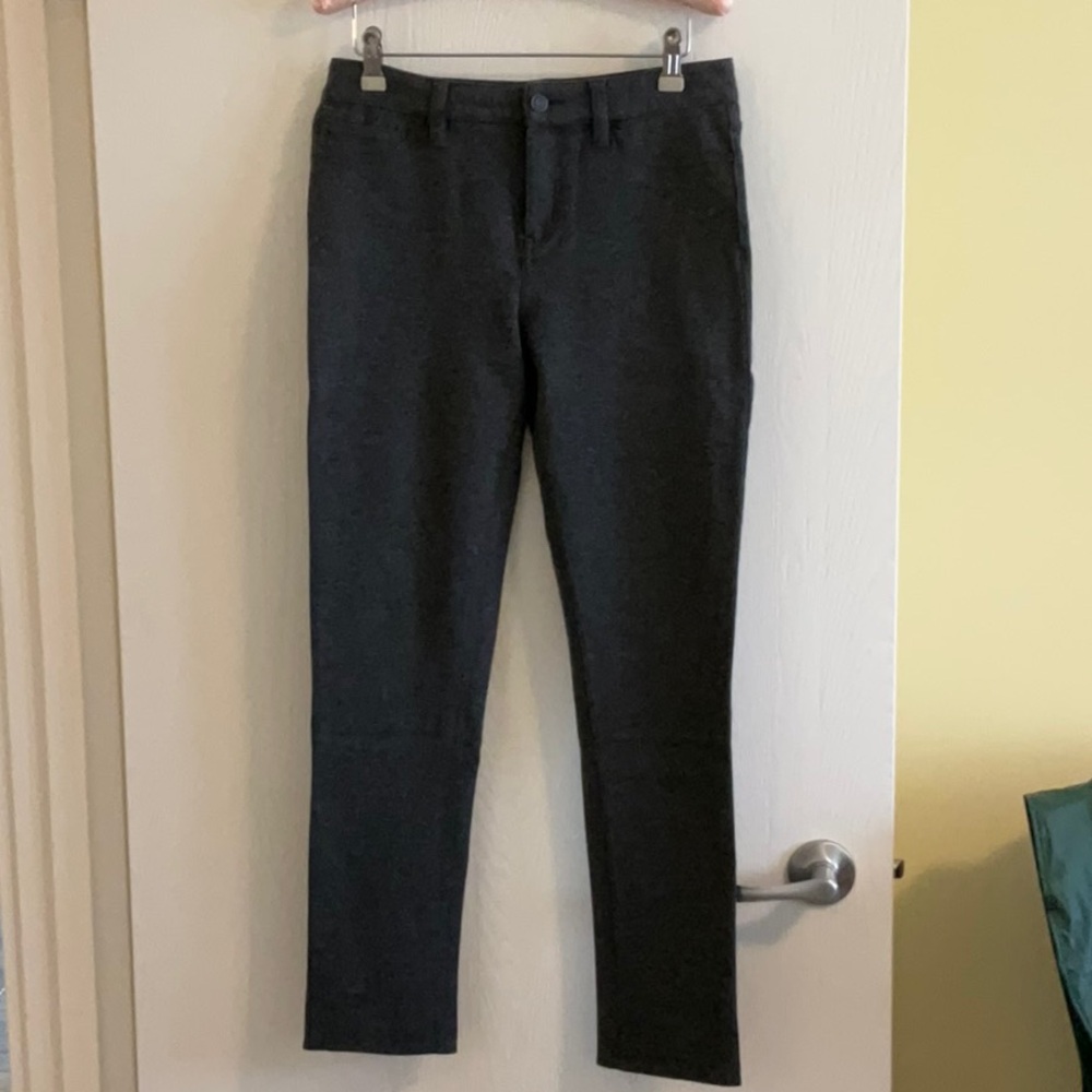 Dark Gray Straight-Leg Pants